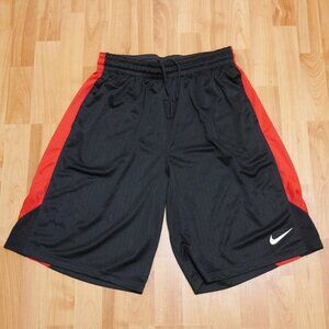 Nike Vintage Basketball Athletic Shorts Men's Size XL Black Red Drawstring